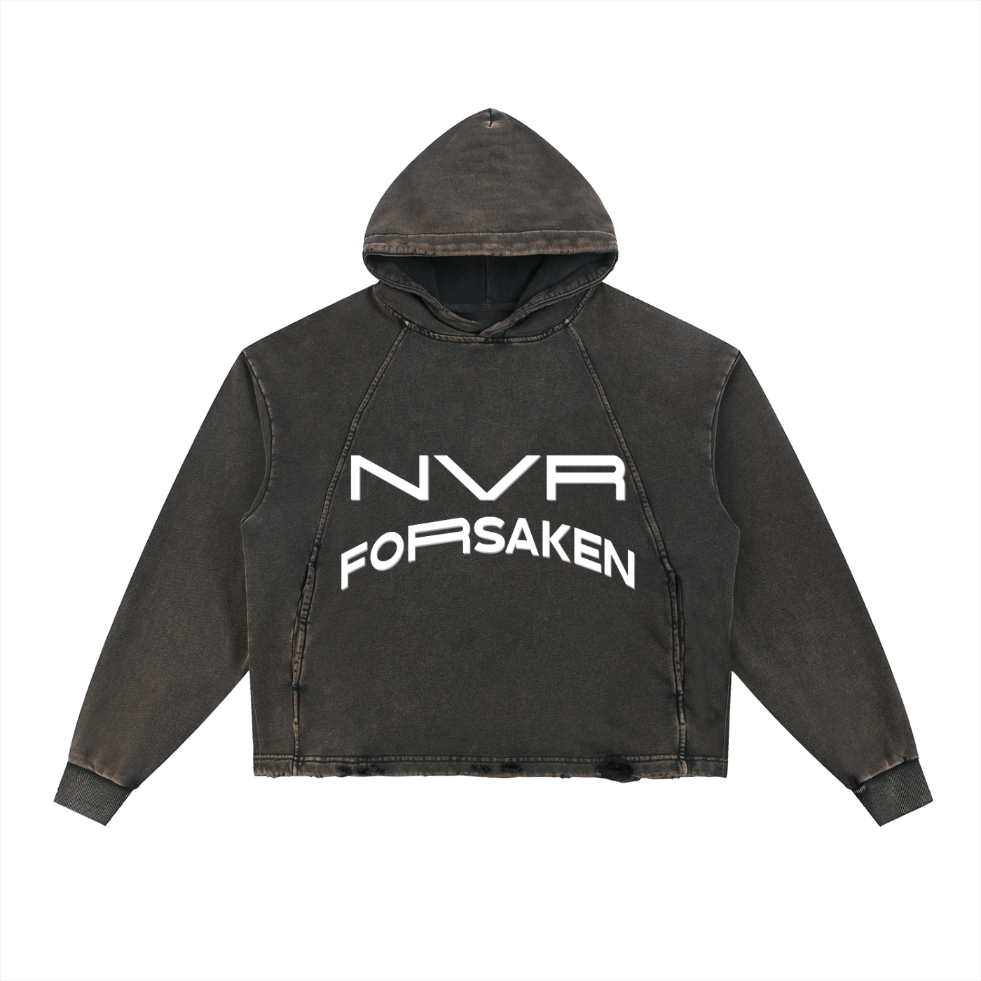 Logos Vintage Washed Frayed-Hem Hoodie