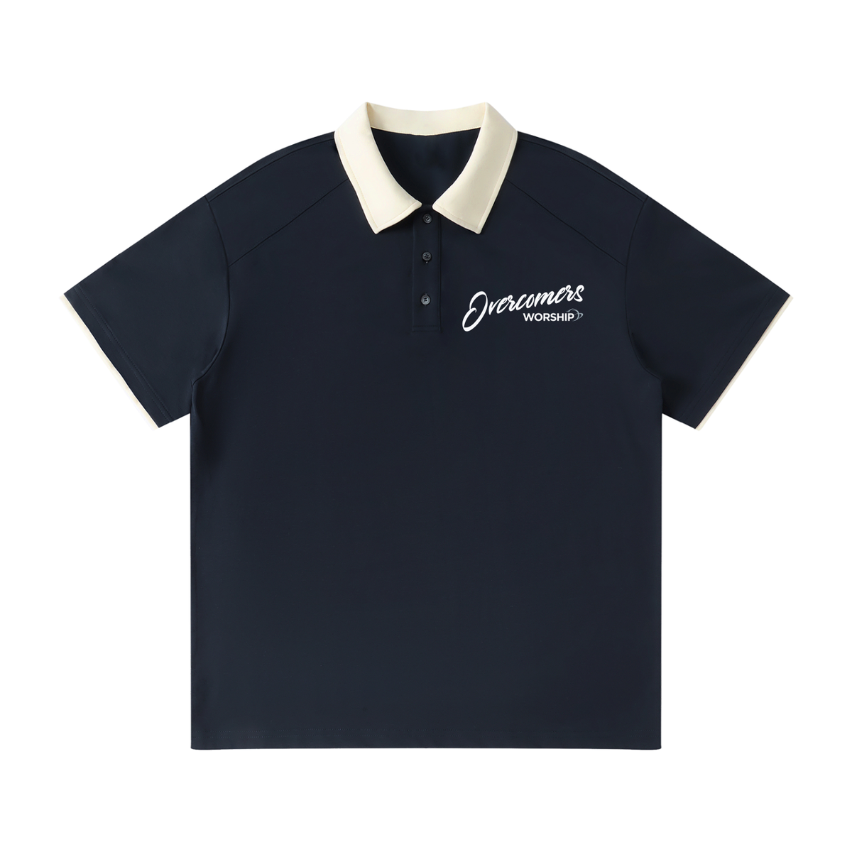 Overcomers Worship Contrast Collar Raglan Polo
