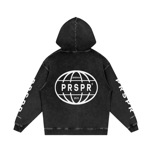 Snow Washed Loose Cotton Hoodie