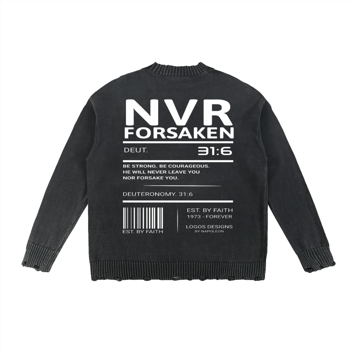 Vintage Washed Hand-Frayed Sweater