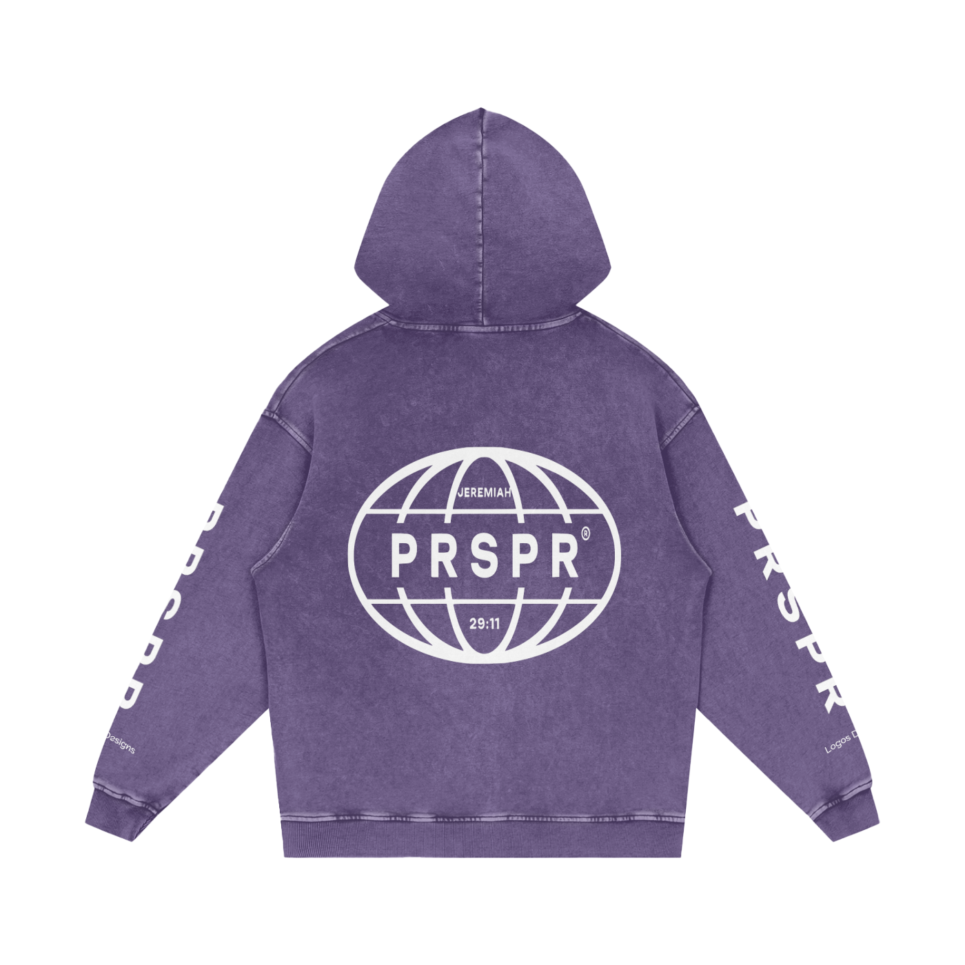 Snow Washed Loose Cotton Hoodie