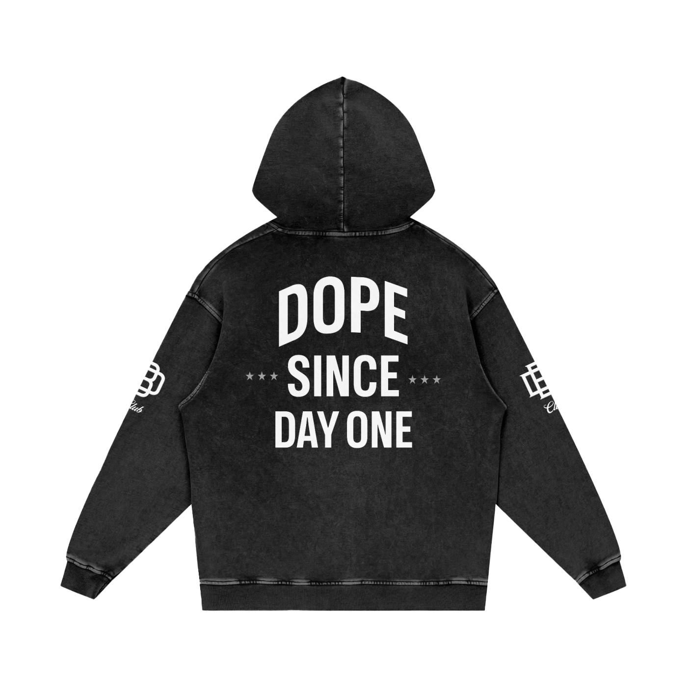 Snow Washed Loose Cotton Hoodie