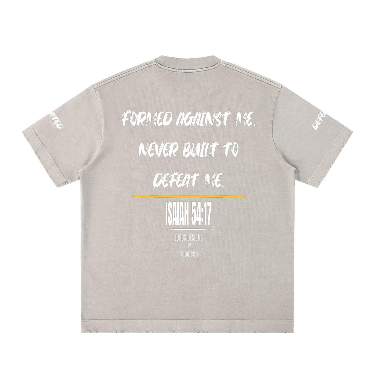Heavyweight Vintage Washed Frayed T-Shirt (Undefeated)