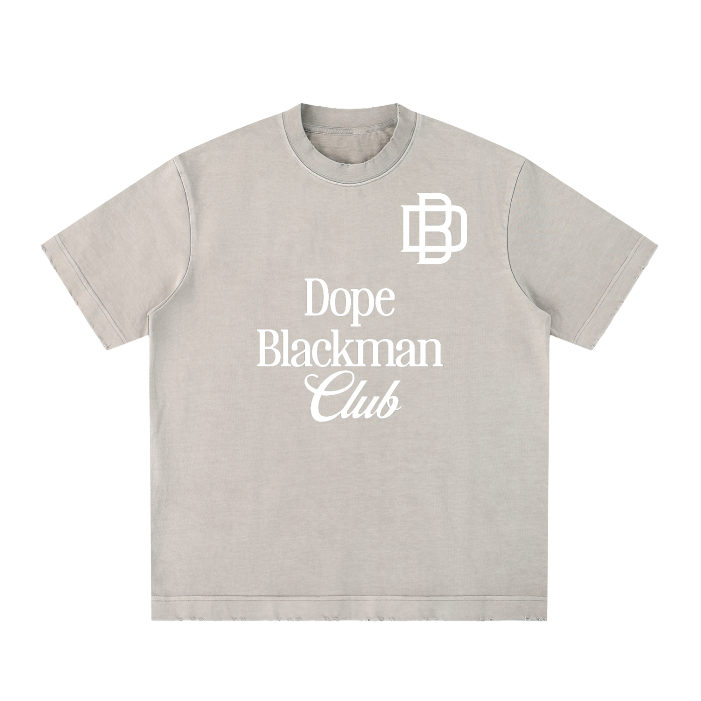 Dope Blackman Club Vintage Washed Frayed T-Shirt