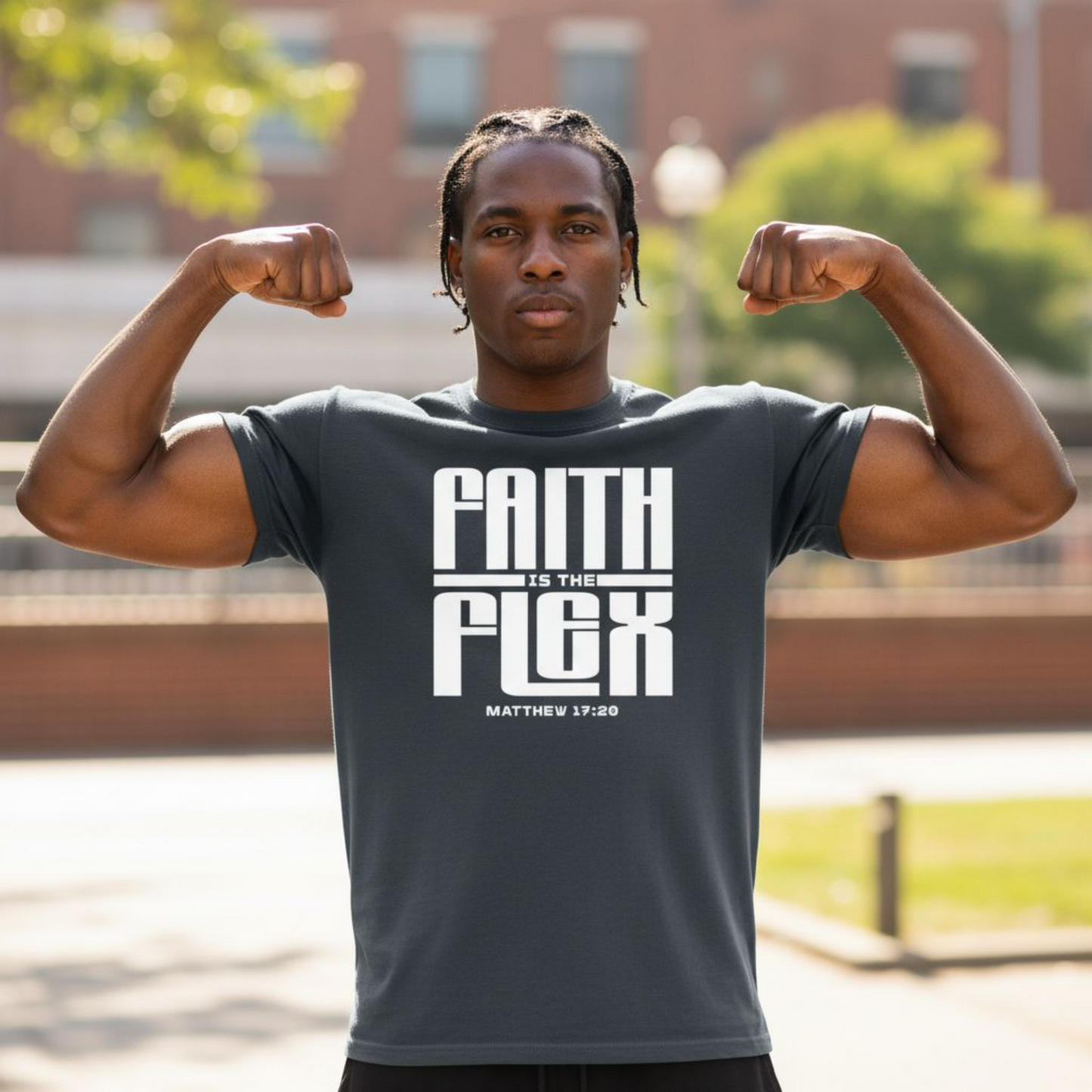 LOGOS Designs "Faith is The Flex" T-Shirt