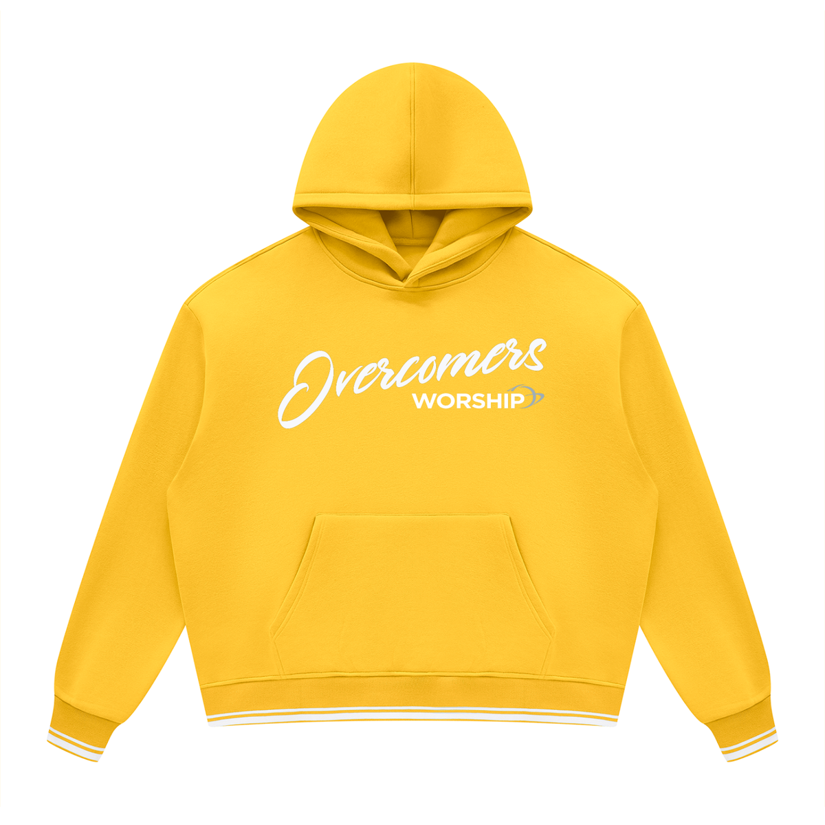 Overcomers Worship Color Block Fleece Hoodie