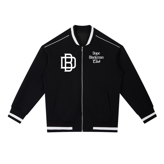 Dope Blackman Club Contrast Piping Zip Bomber Jacket