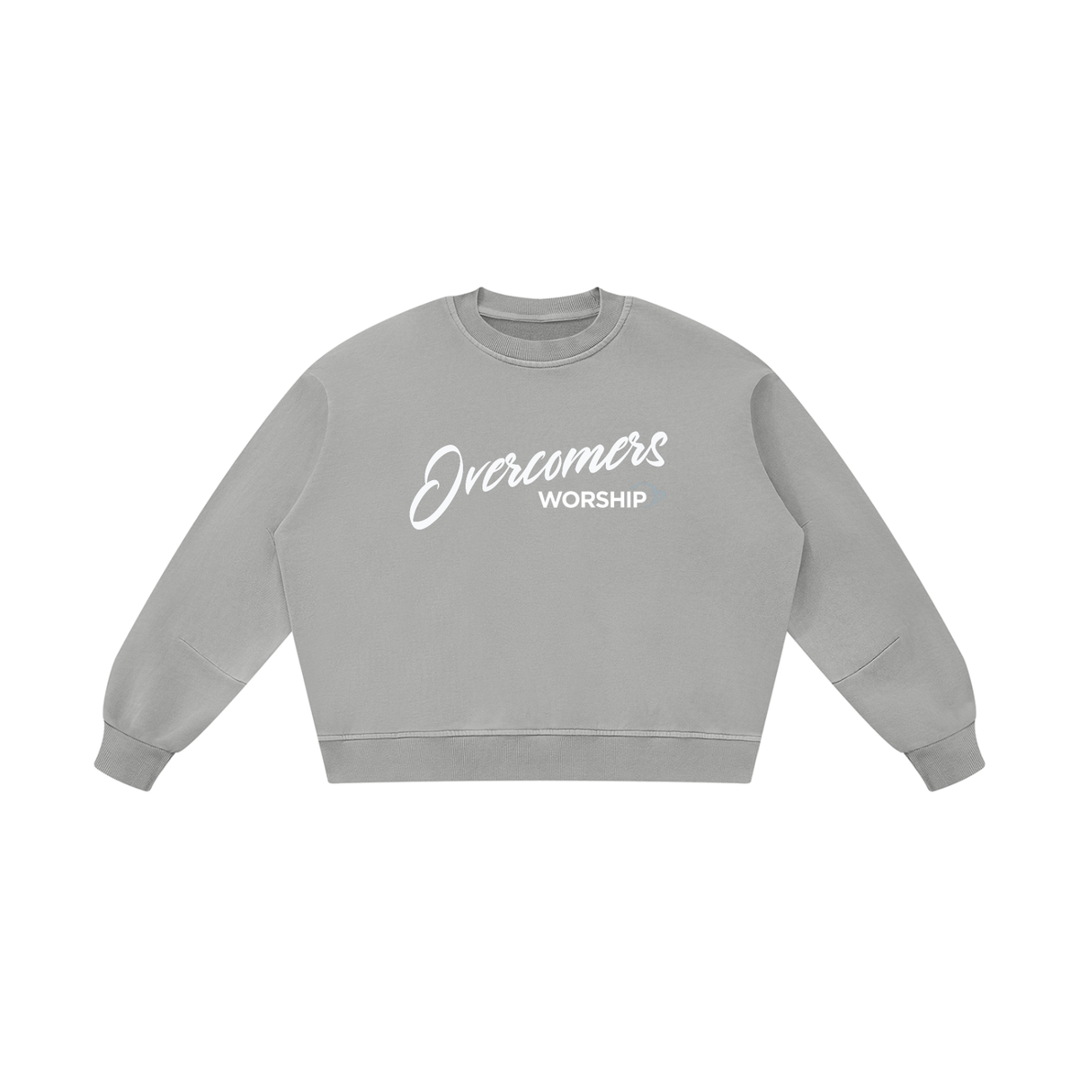 Overcomers Worship Vintage Washed Boxy Sweatshirt