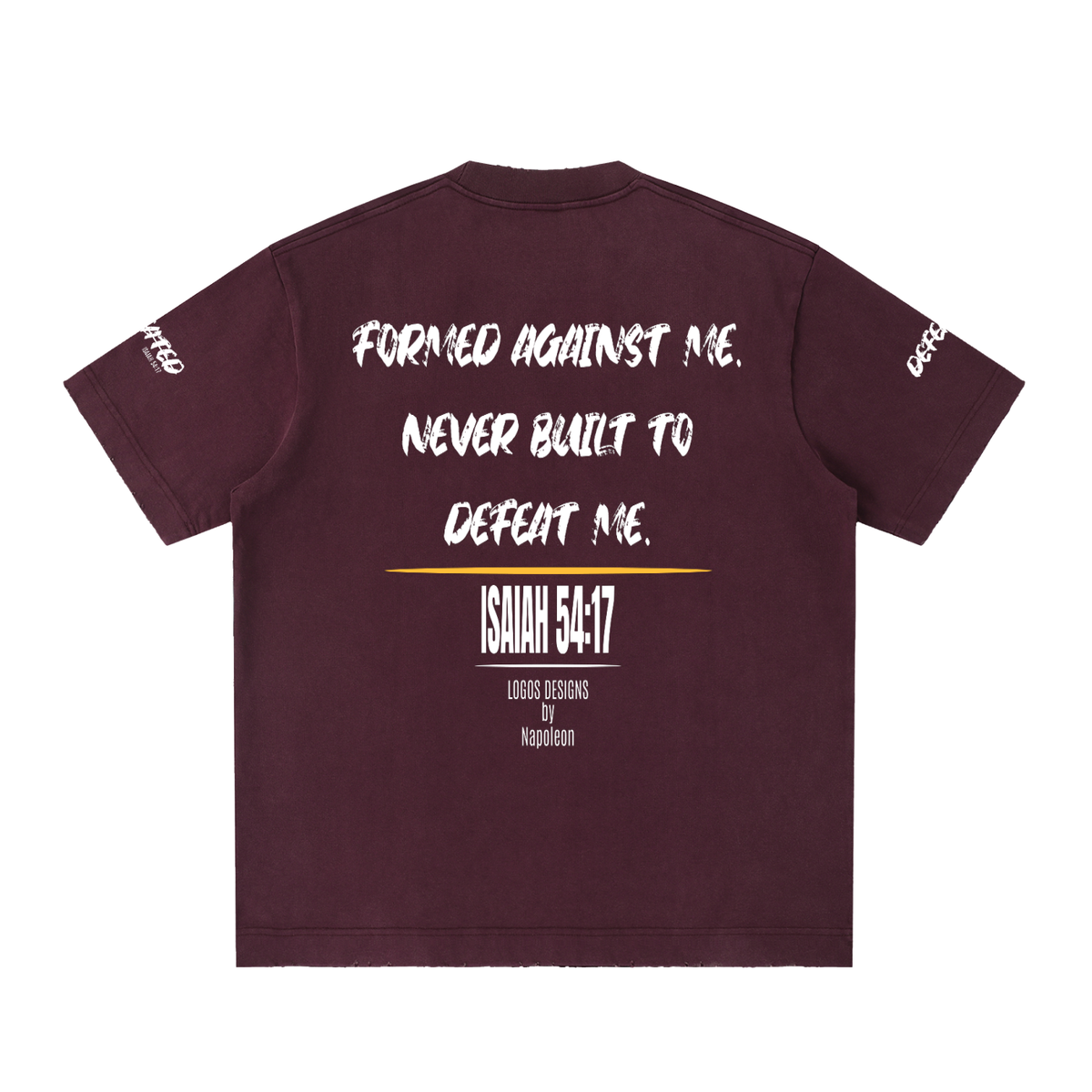 Heavyweight Vintage Washed Frayed T-Shirt (Undefeated)