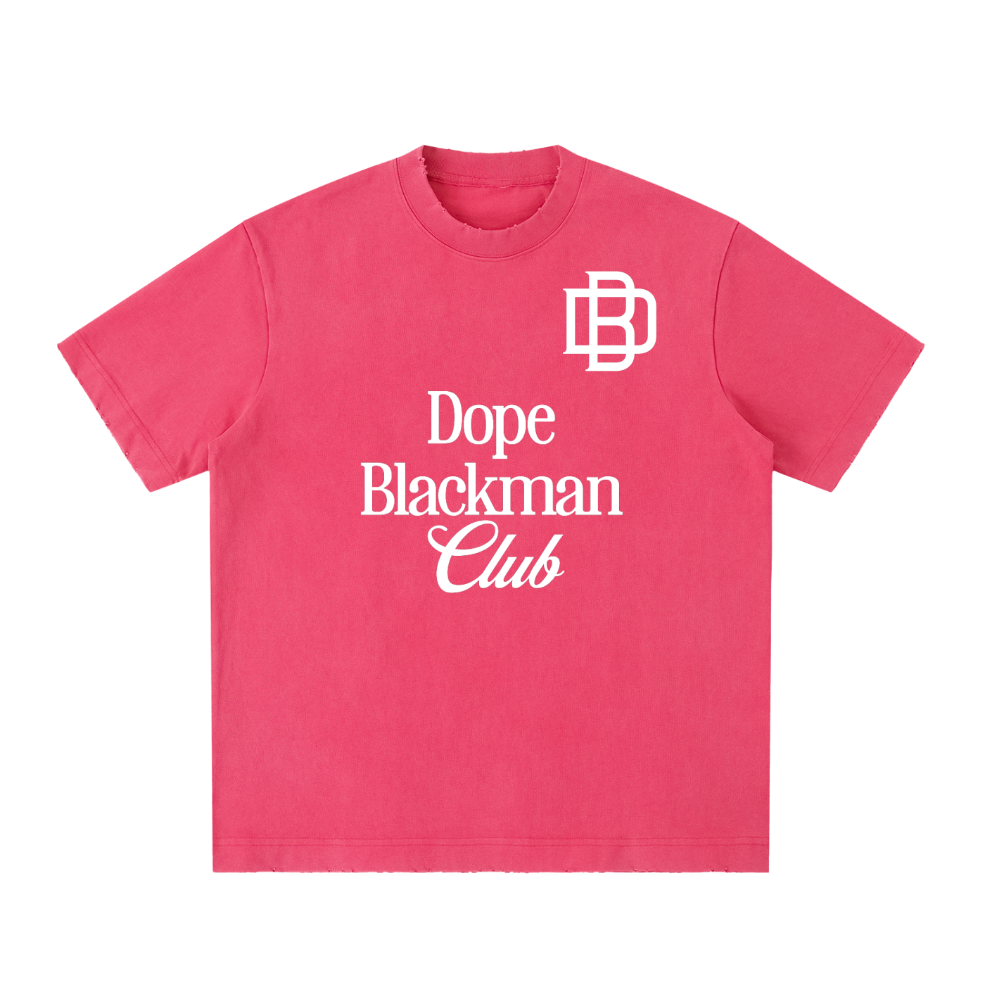 Dope Blackman Club Vintage Washed Frayed T-Shirt