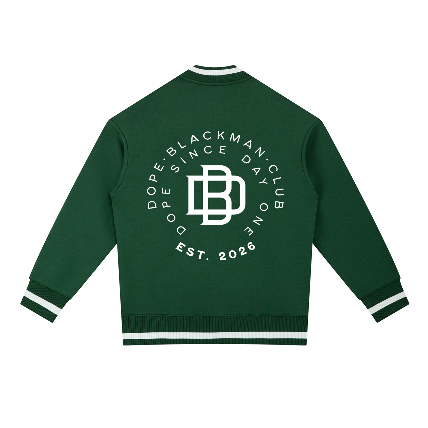 Dope Blackman Club Contrast Piping Zip Bomber Jacket