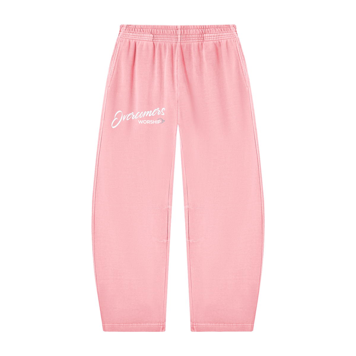 Overcomers Worship Vintage Washed Barrel Leg Sweatpants