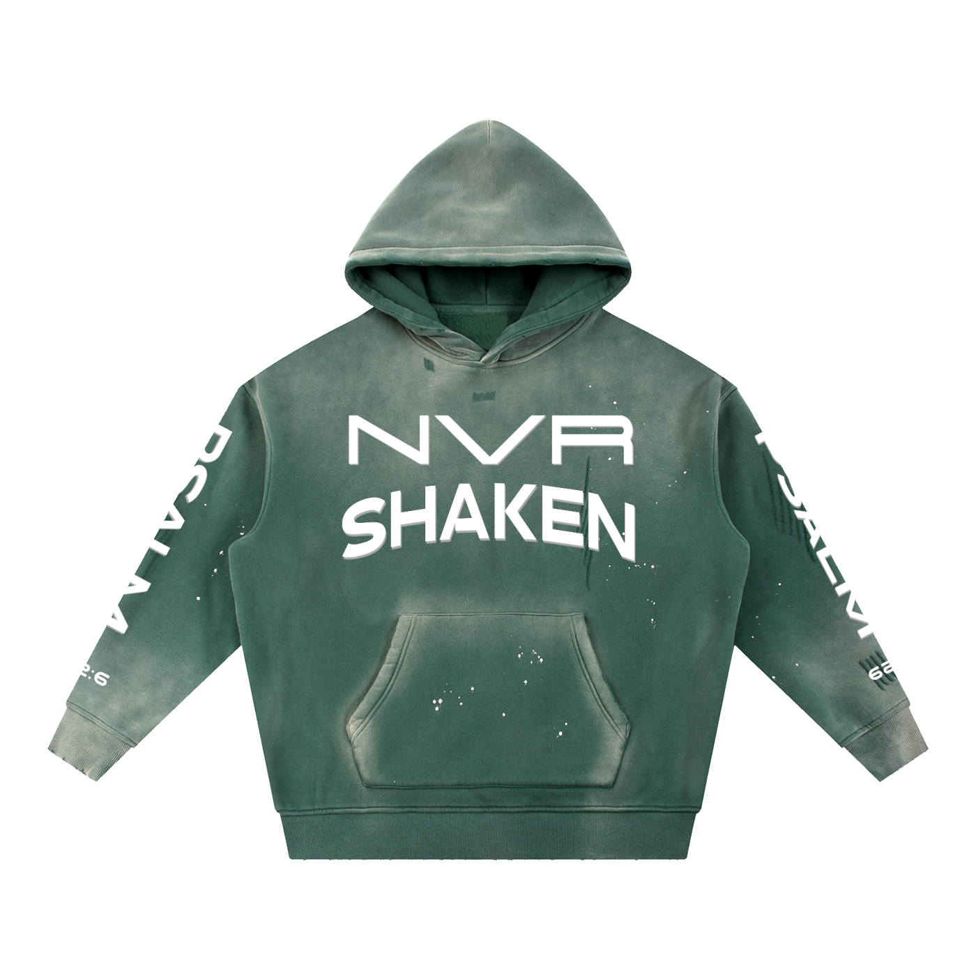 Vintage Washed Frayed Fleece Hoodie
