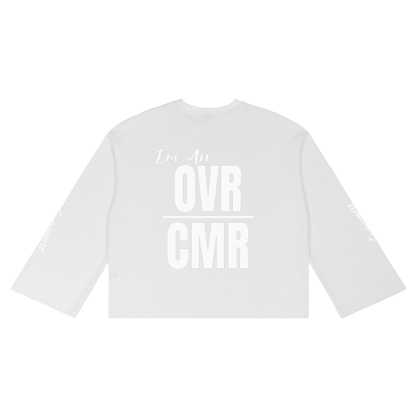 Overcomers Worship Waffle Raw Edge Long Sleeve Tee