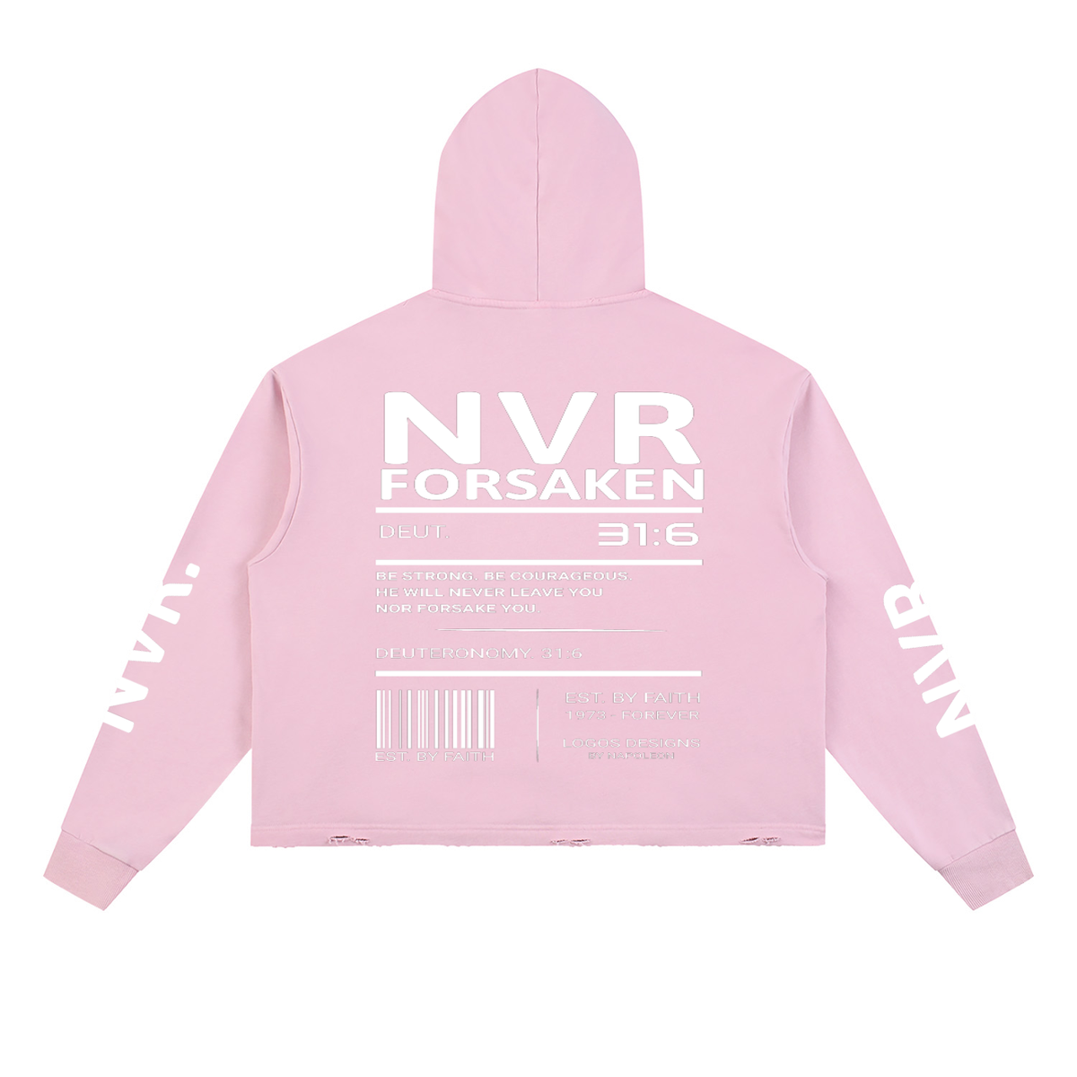 Vintage Washed Frayed-Hem Hoodie (NVR)