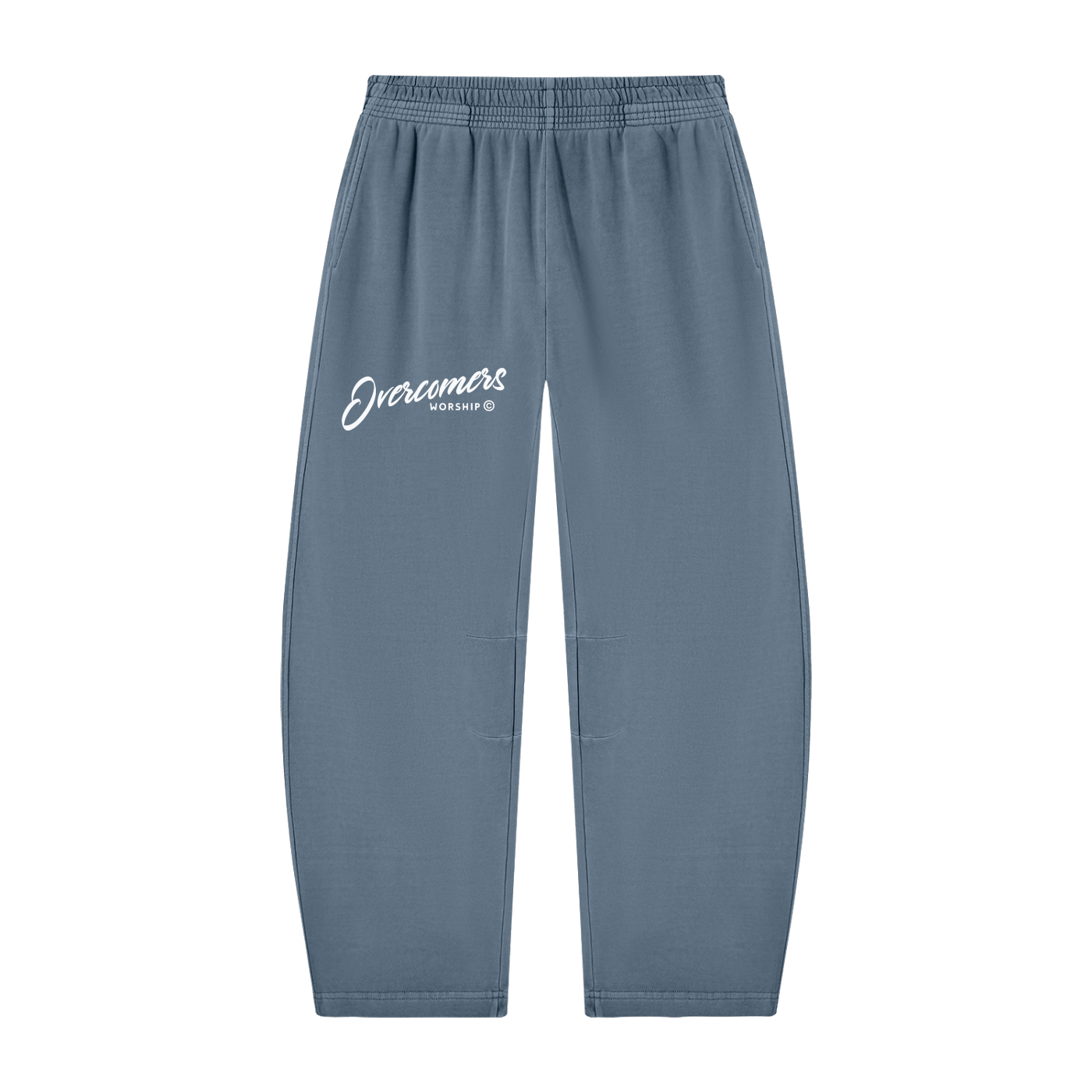 Overcomers Worship Vintage Washed Barrel Leg Sweatpants