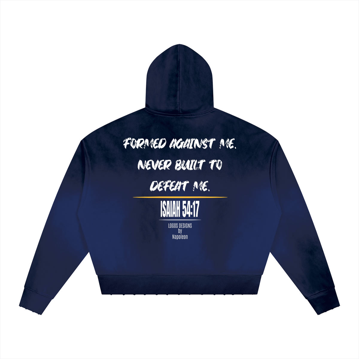 Unisex Sunfade Distressed Boxy Hoodie (Undefeated)
