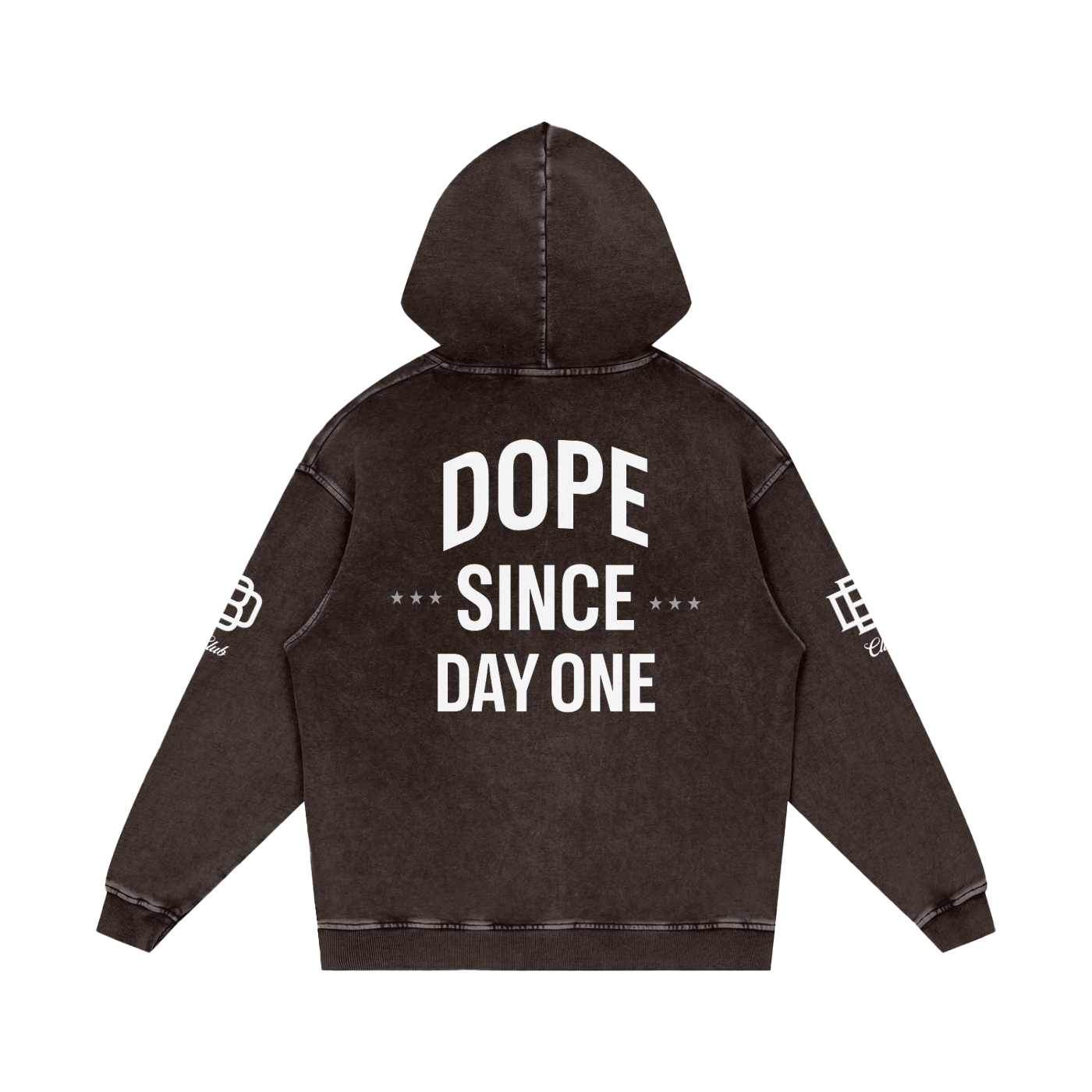 Snow Washed Loose Cotton Hoodie