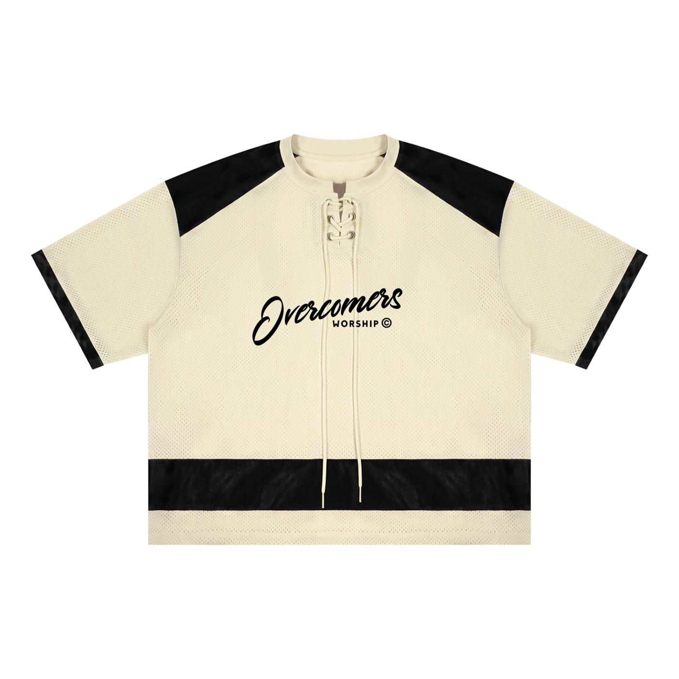 Overcomers Unisex Raglan Sleeve Mesh Boxy T-Shirt