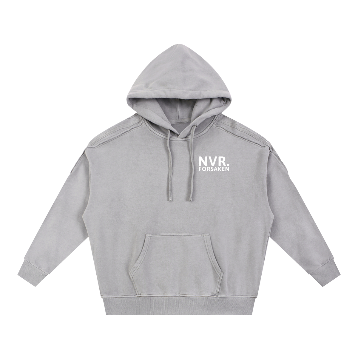 Snow Washed Tape Raw Edge Hoodie (NVR)