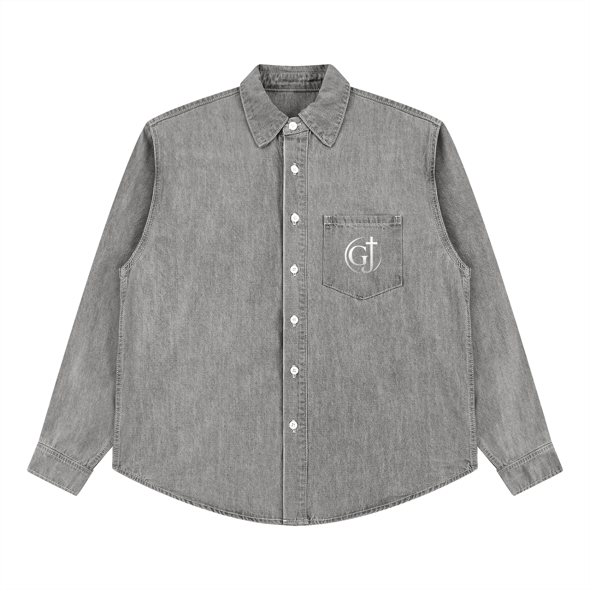 Unisex Vintage Wash Denim Shirt (GJ)