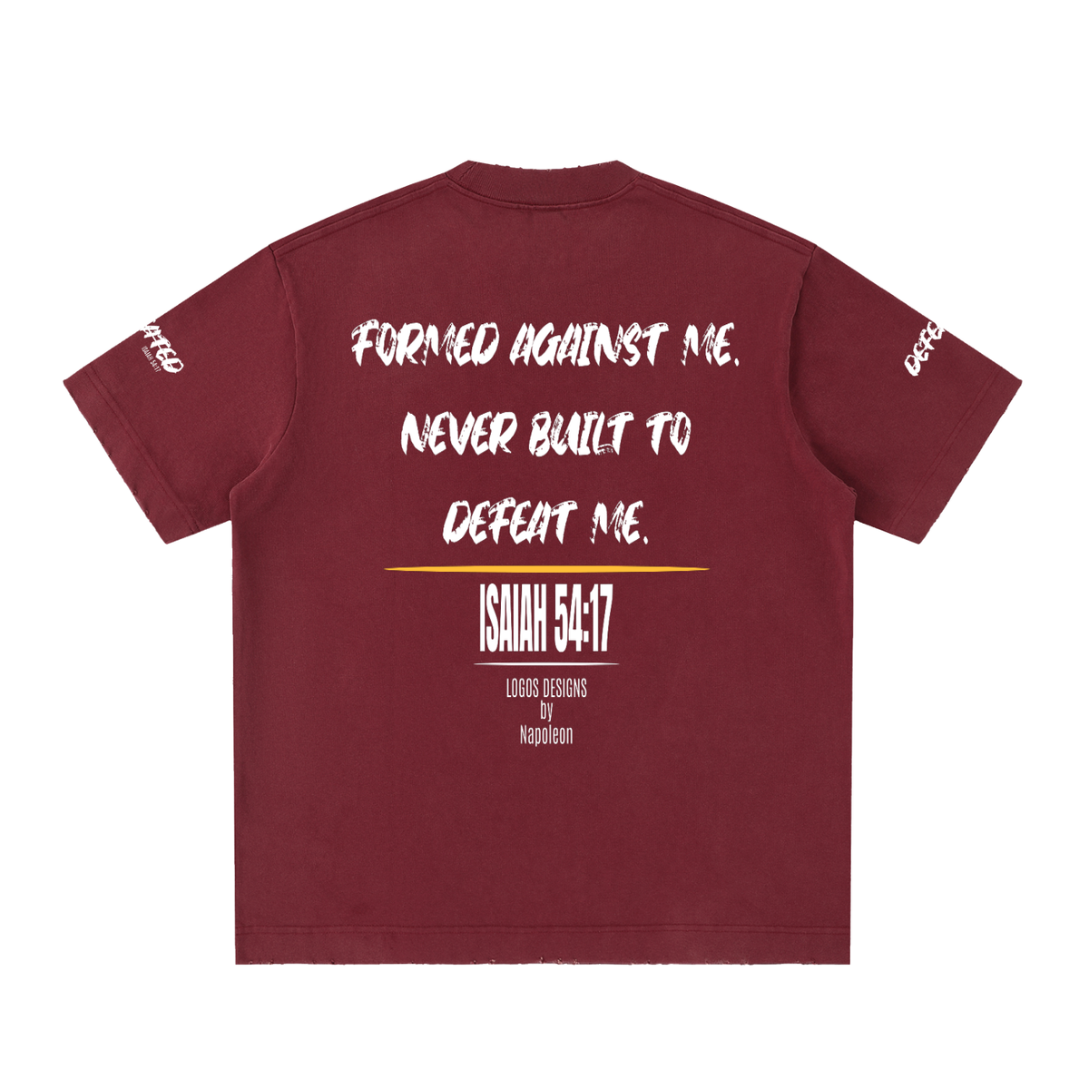 Heavyweight Vintage Washed Frayed T-Shirt (Undefeated)