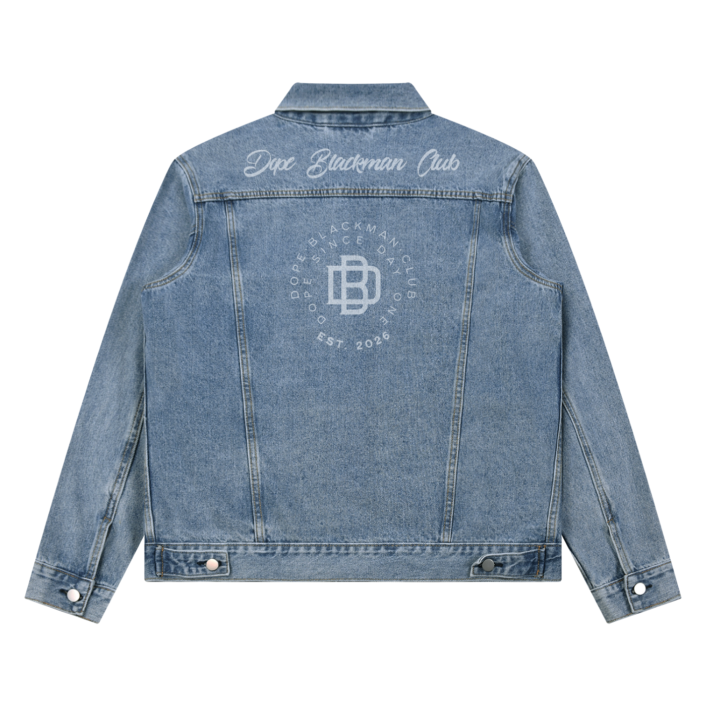 Dope Blackman Club Vintage Wash Denim Jacket
