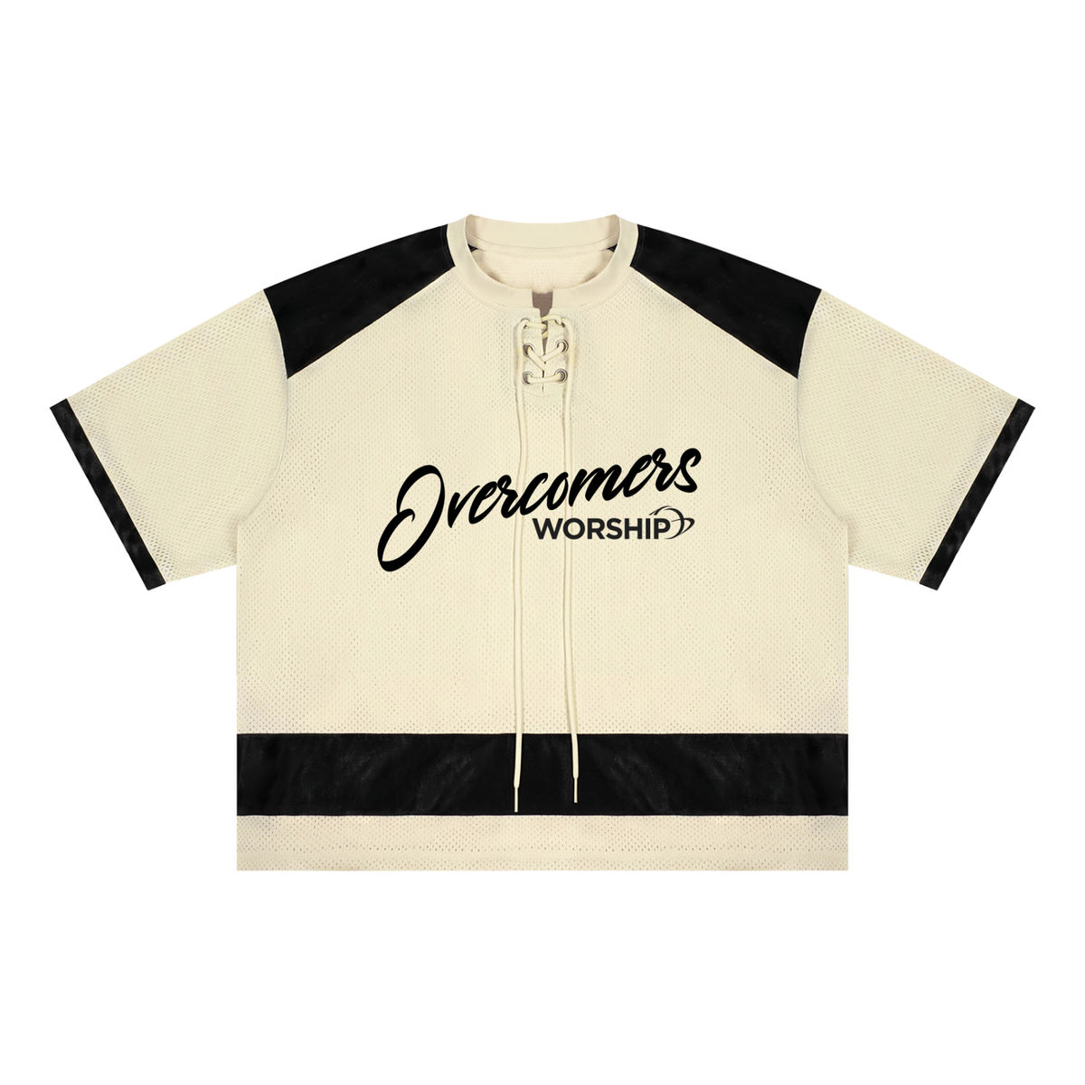 Overcomers Unisex Raglan Sleeve Mesh Boxy T-Shirt