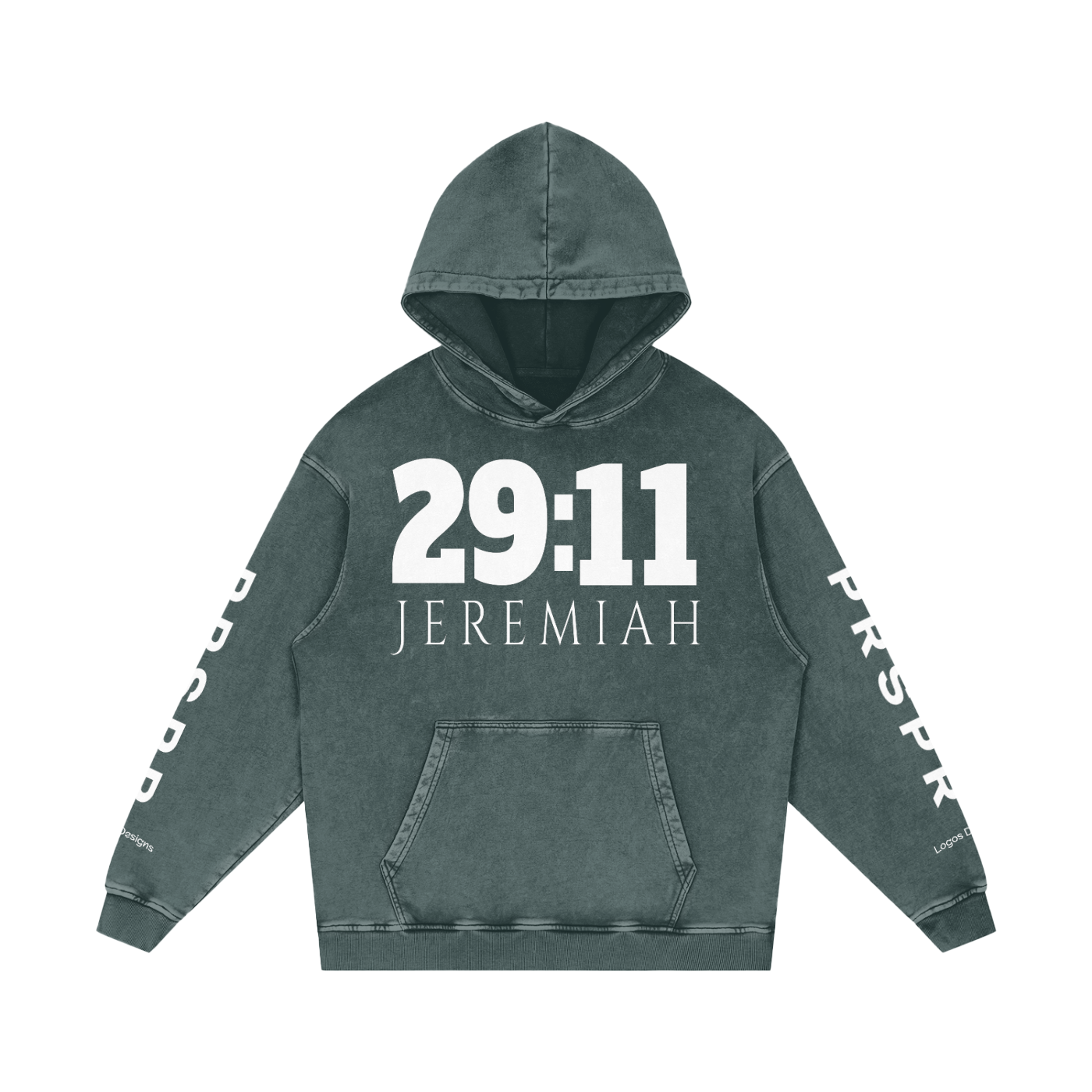 Snow Washed Loose Cotton Hoodie