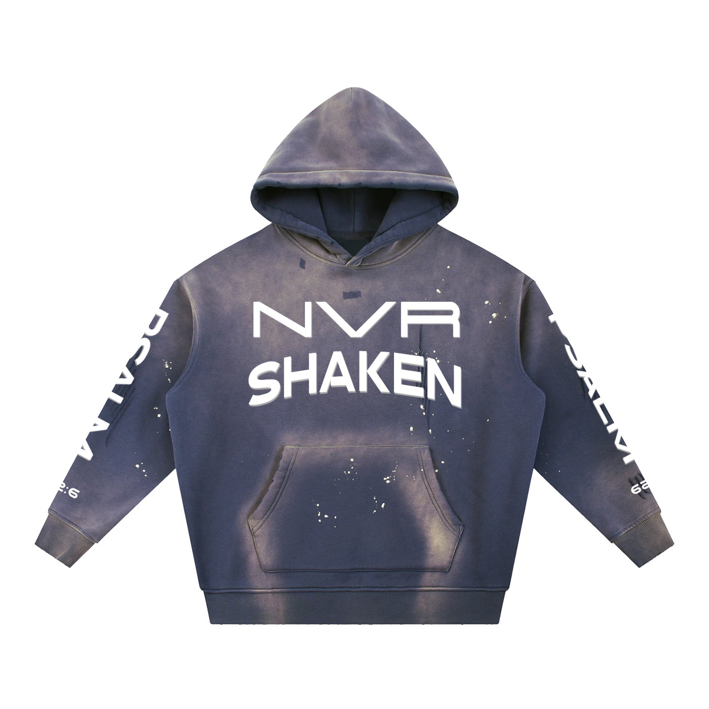 Vintage Washed Frayed Fleece Hoodie