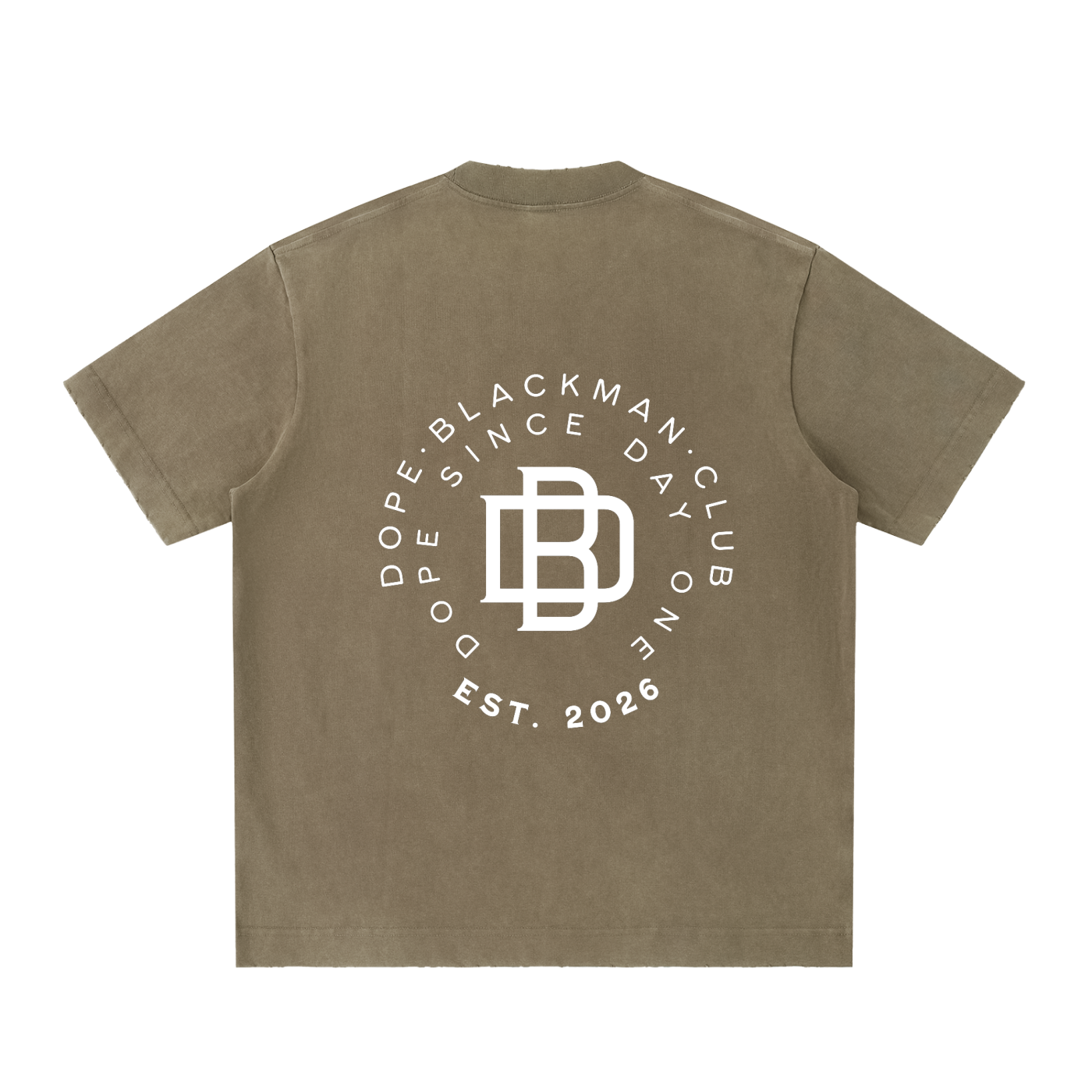 Dope Blackman Club Vintage Washed Frayed T-Shirt