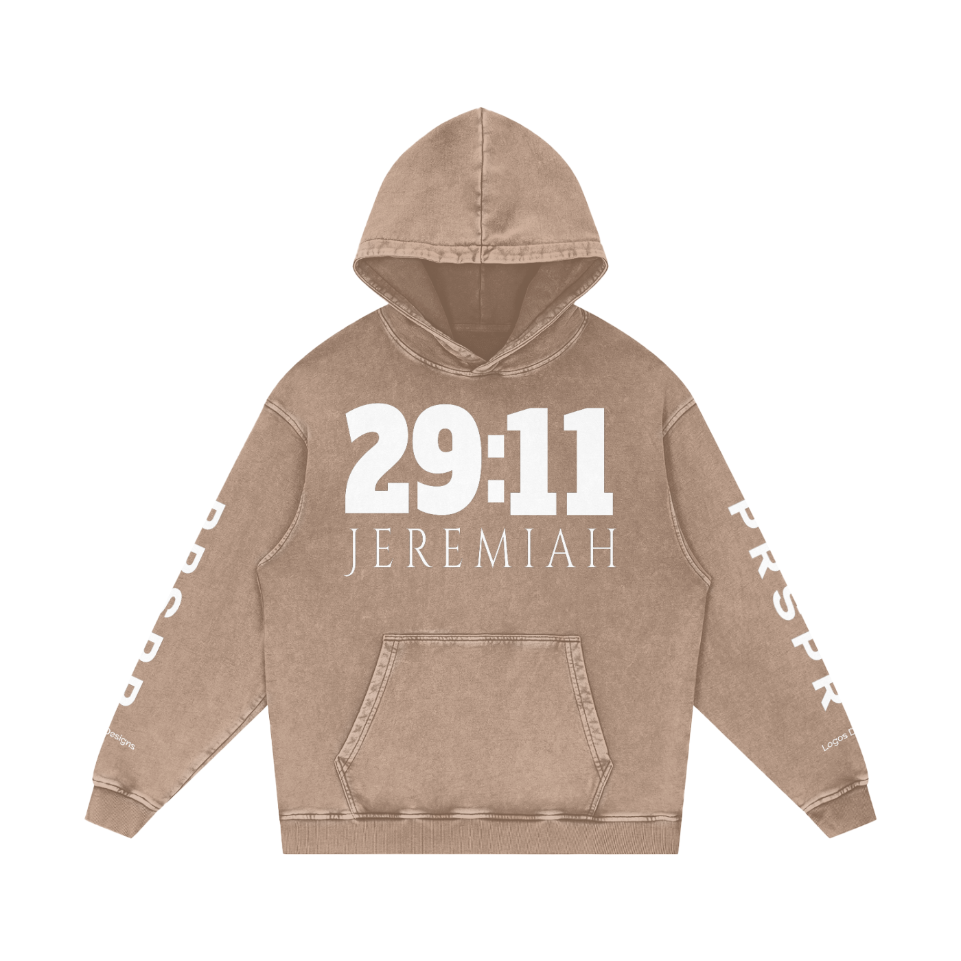 Snow Washed Loose Cotton Hoodie