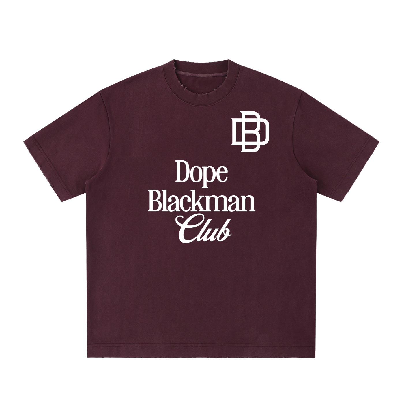 Dope Blackman Club Vintage Washed Frayed T-Shirt