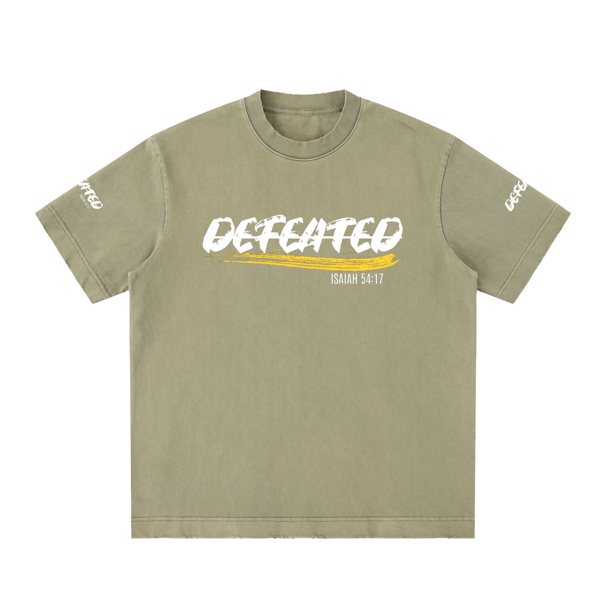 Heavyweight Vintage Washed Frayed T-Shirt (Undefeated)