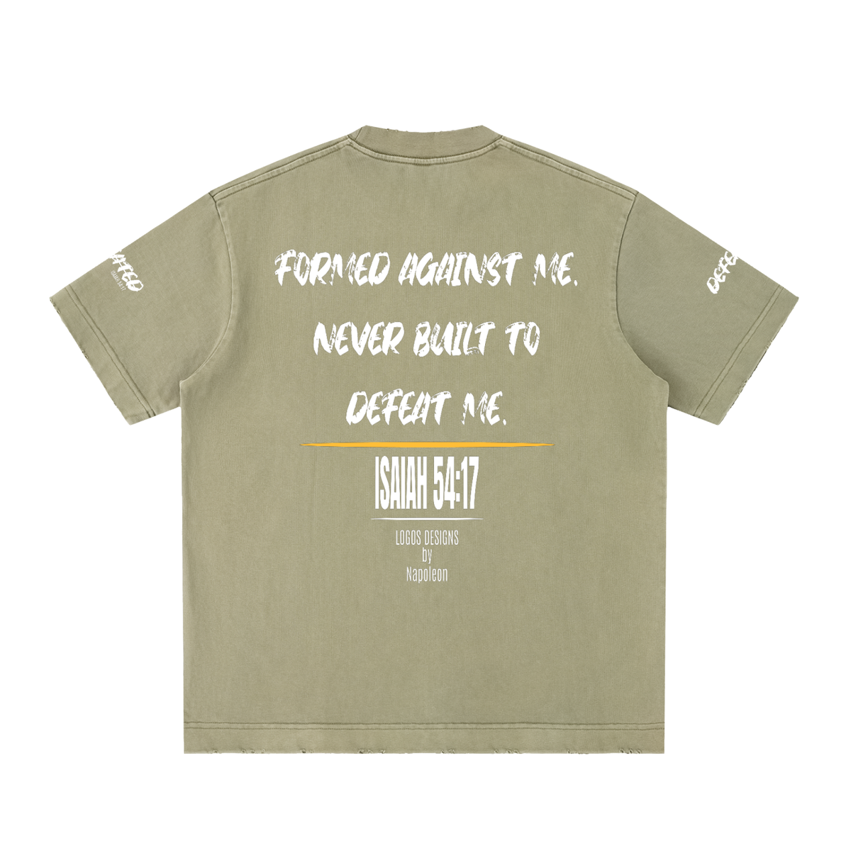 Heavyweight Vintage Washed Frayed T-Shirt (Undefeated)