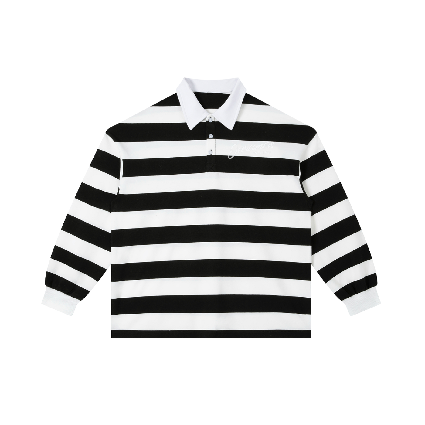 Overcomers Worship Color Block Stripe Polo