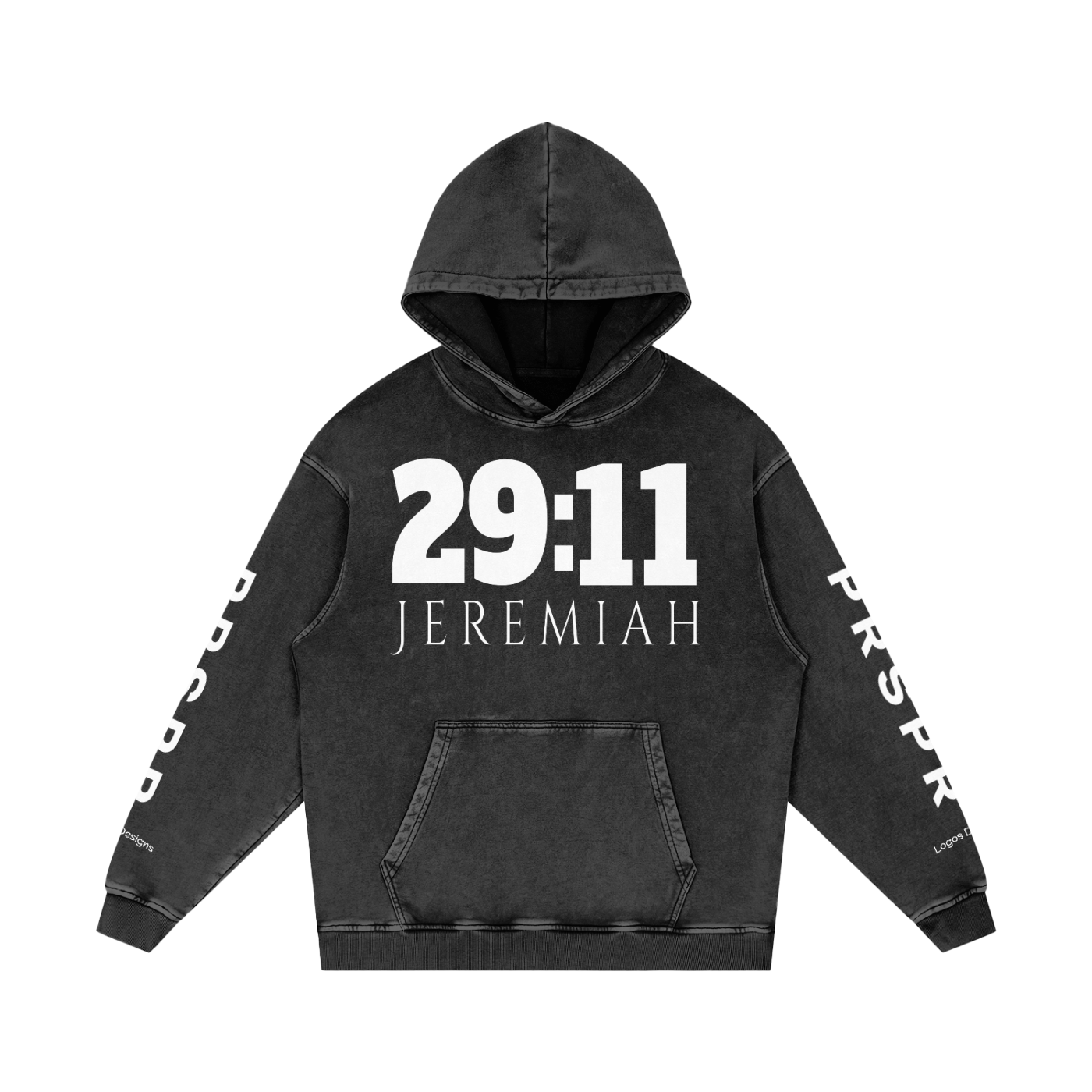 Snow Washed Loose Cotton Hoodie