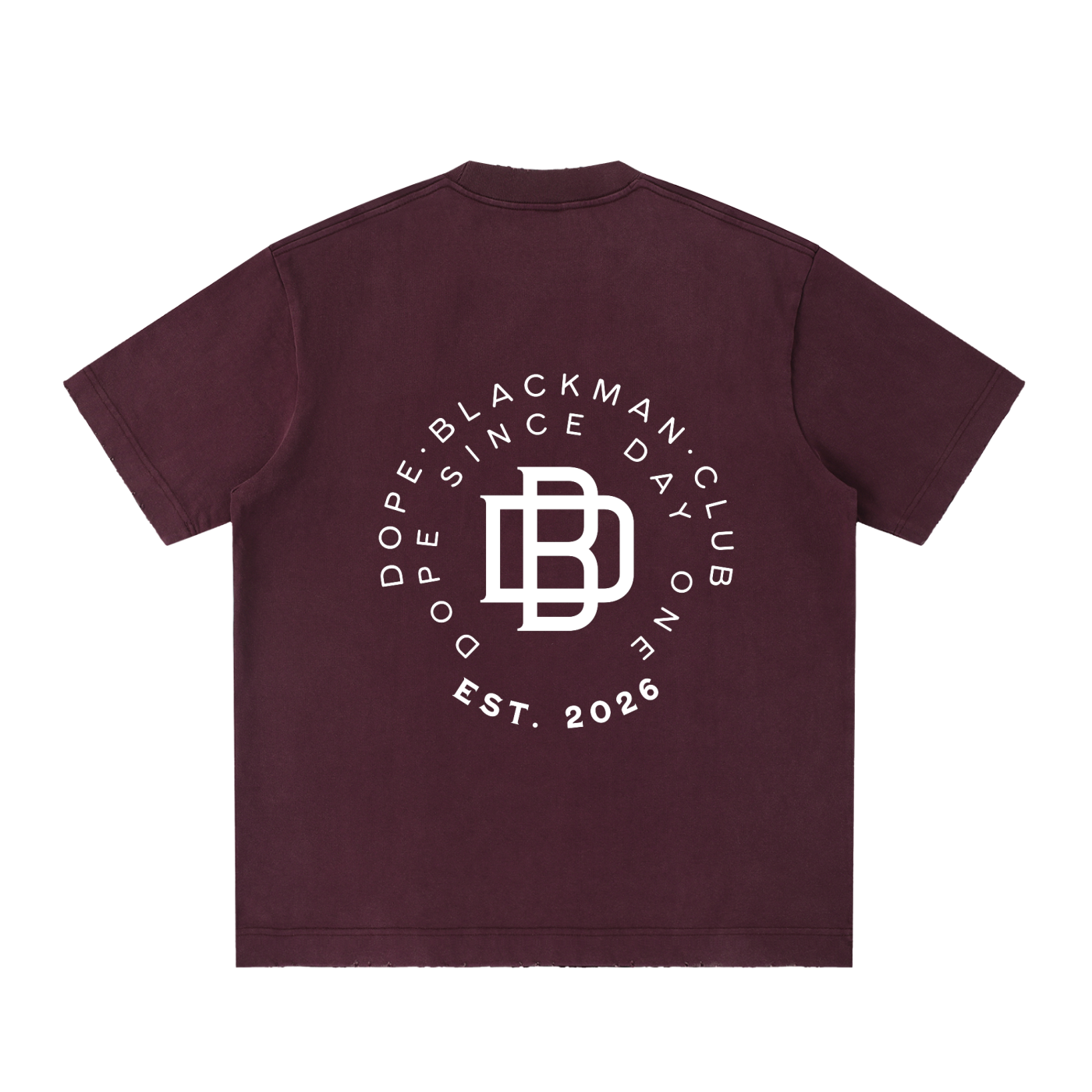 Dope Blackman Club Vintage Washed Frayed T-Shirt