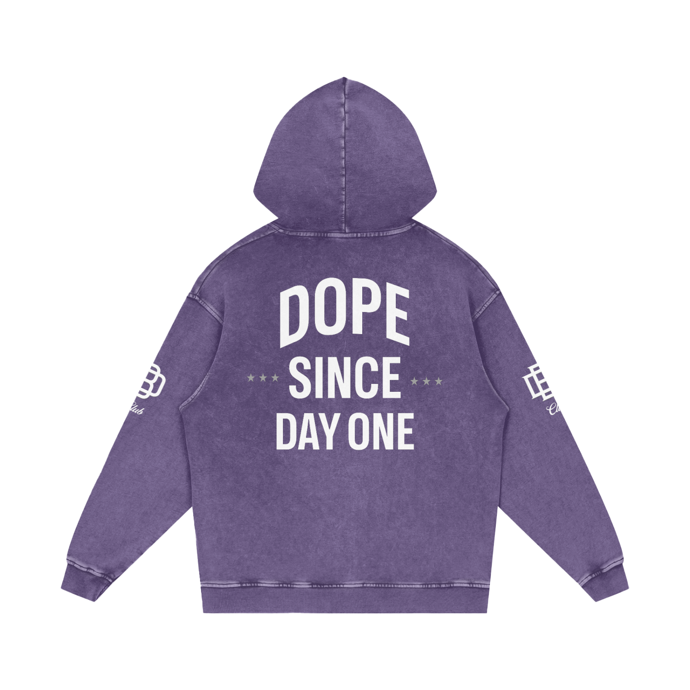 Snow Washed Loose Cotton Hoodie