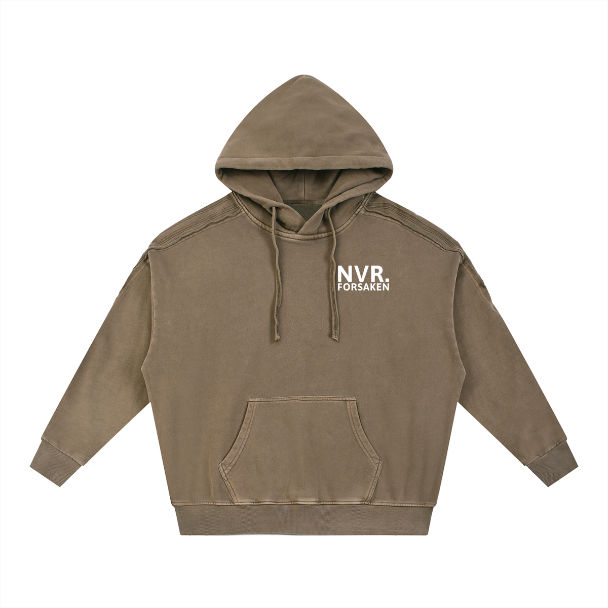 Snow Washed Tape Raw Edge Hoodie (NVR)