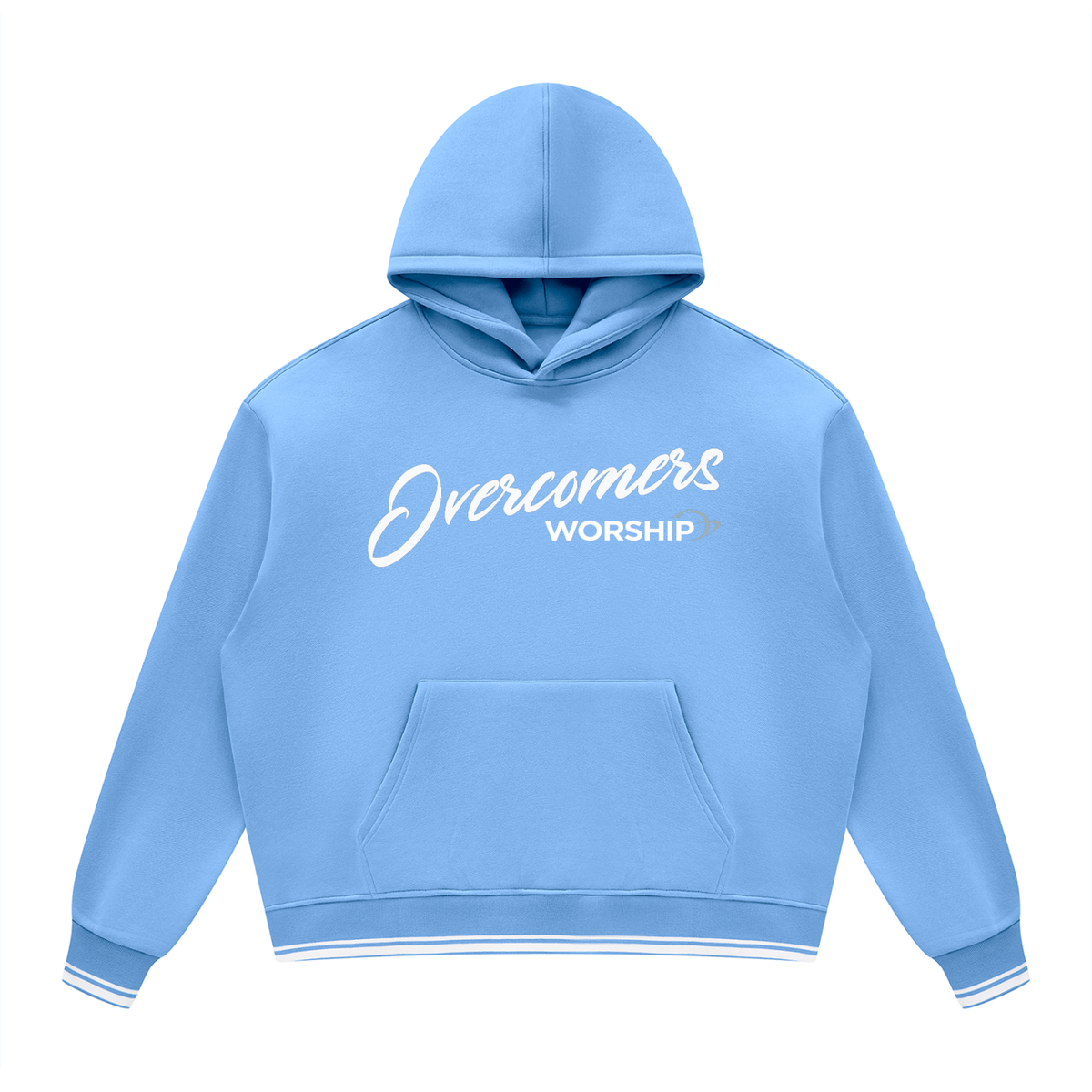 Overcomers Worship Color Block Fleece Hoodie