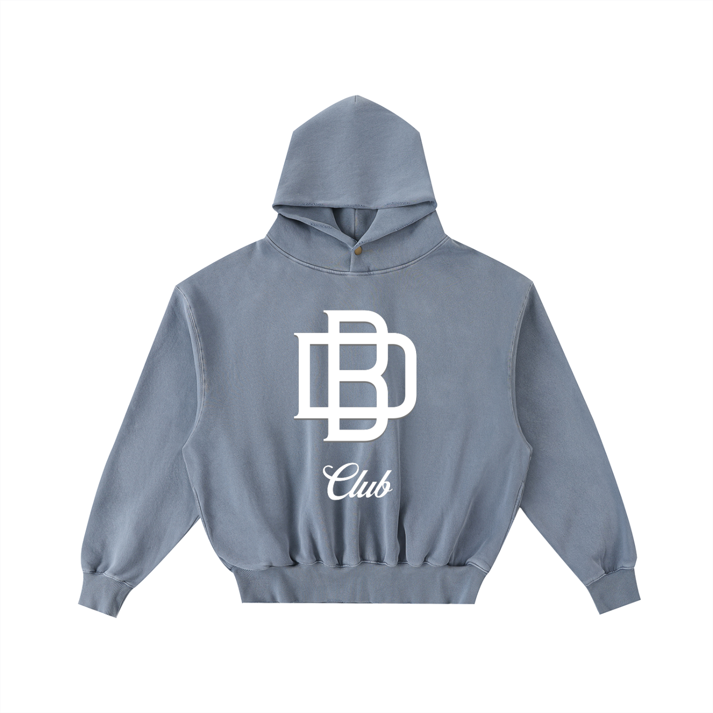 Frayed Enzyme Washed Fleece Hoodie