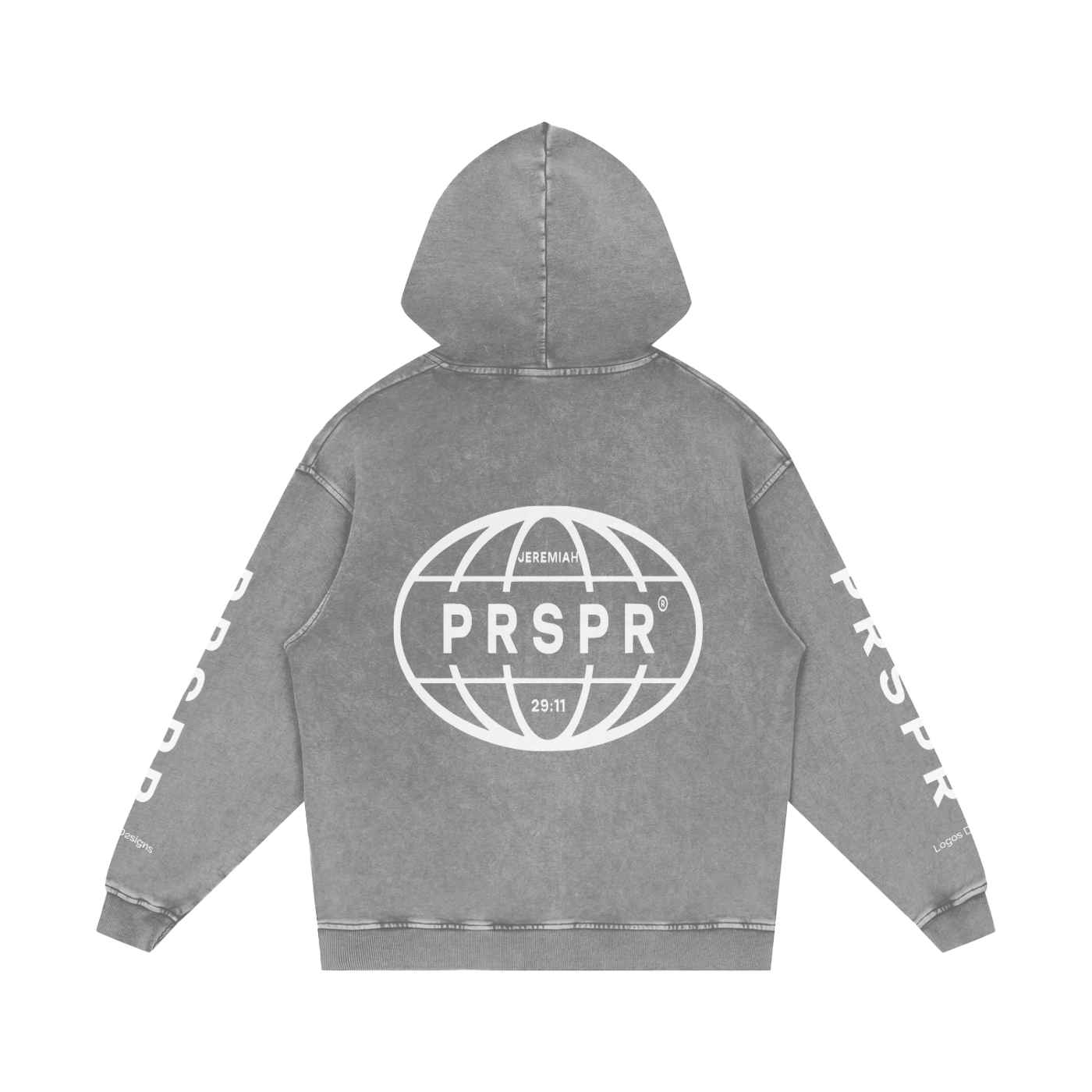 Snow Washed Loose Cotton Hoodie