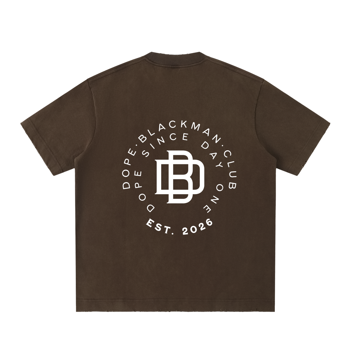 Dope Blackman Club Vintage Washed Frayed T-Shirt