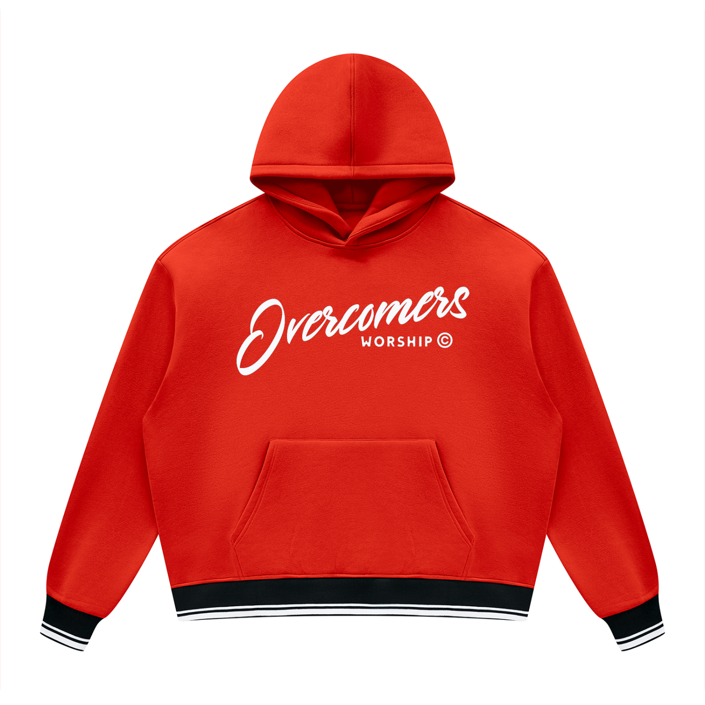 Overcomers Worship Color Block Fleece Hoodie