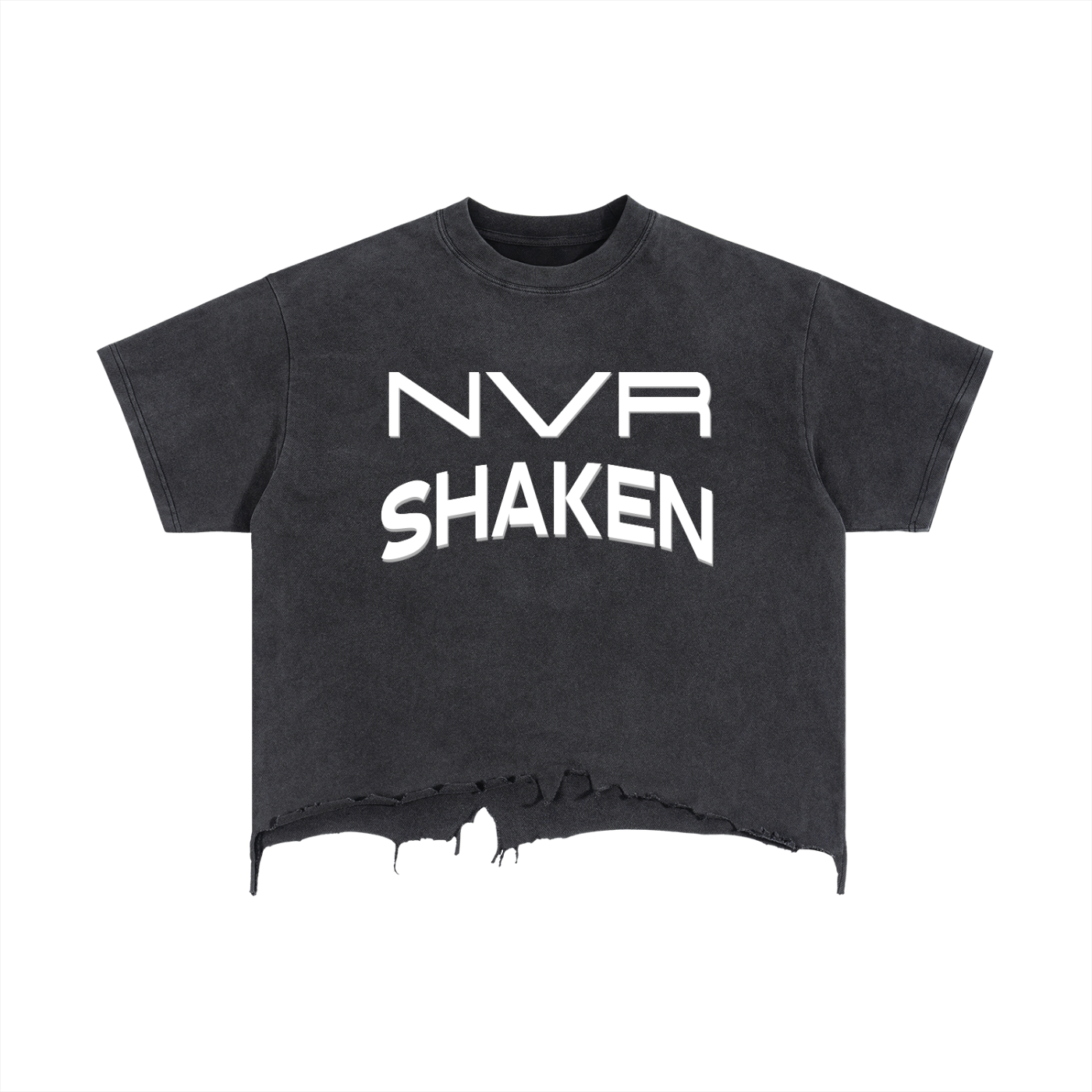 Vintage Wash Boxy Distressed Hem T-Shirt