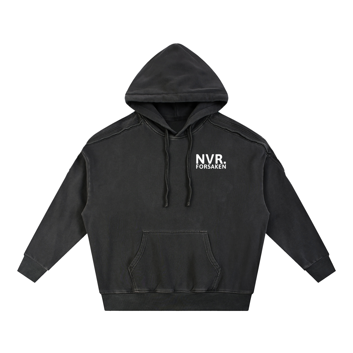 Snow Washed Tape Raw Edge Hoodie (NVR)