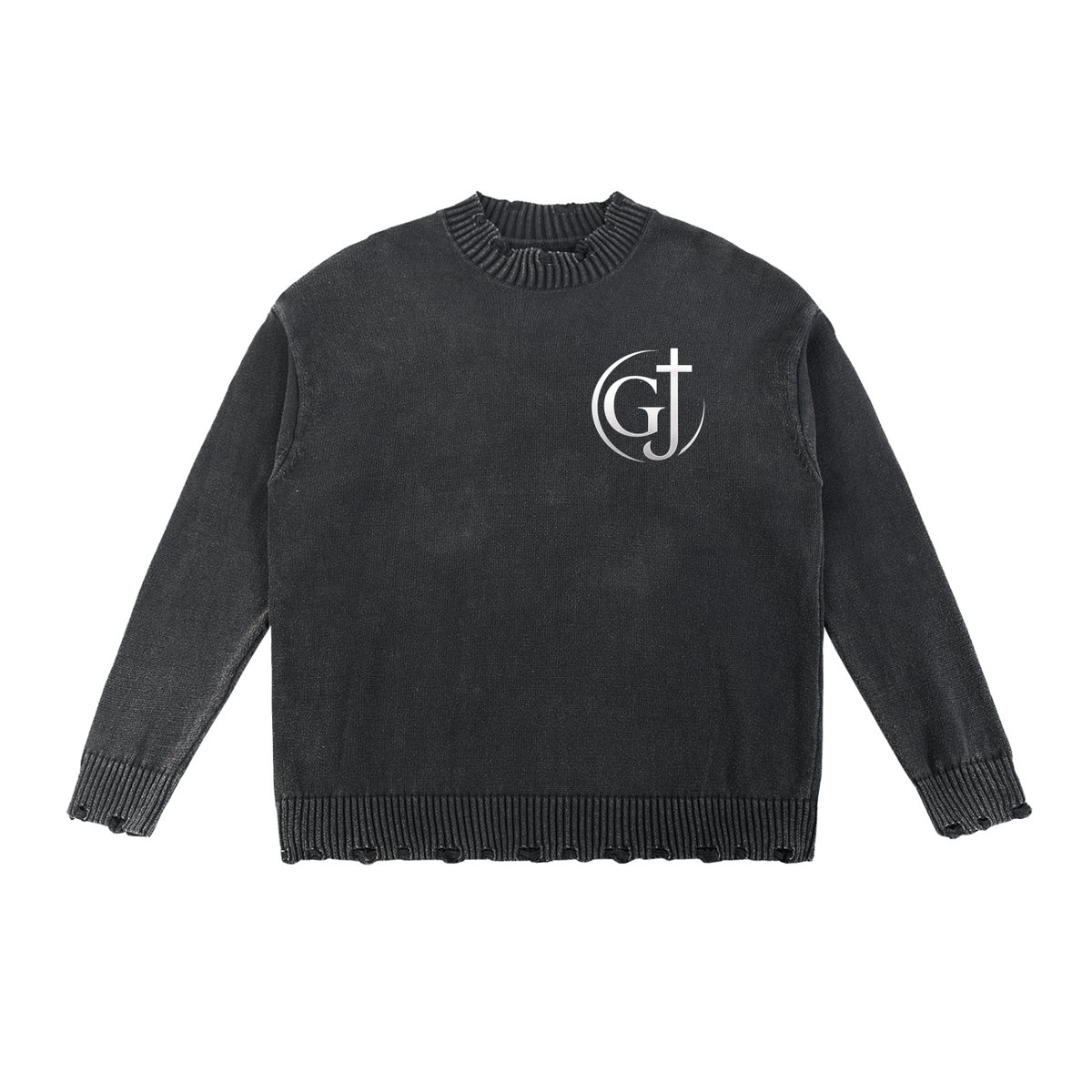 Vintage Washed Hand-Frayed Sweater (GJ)