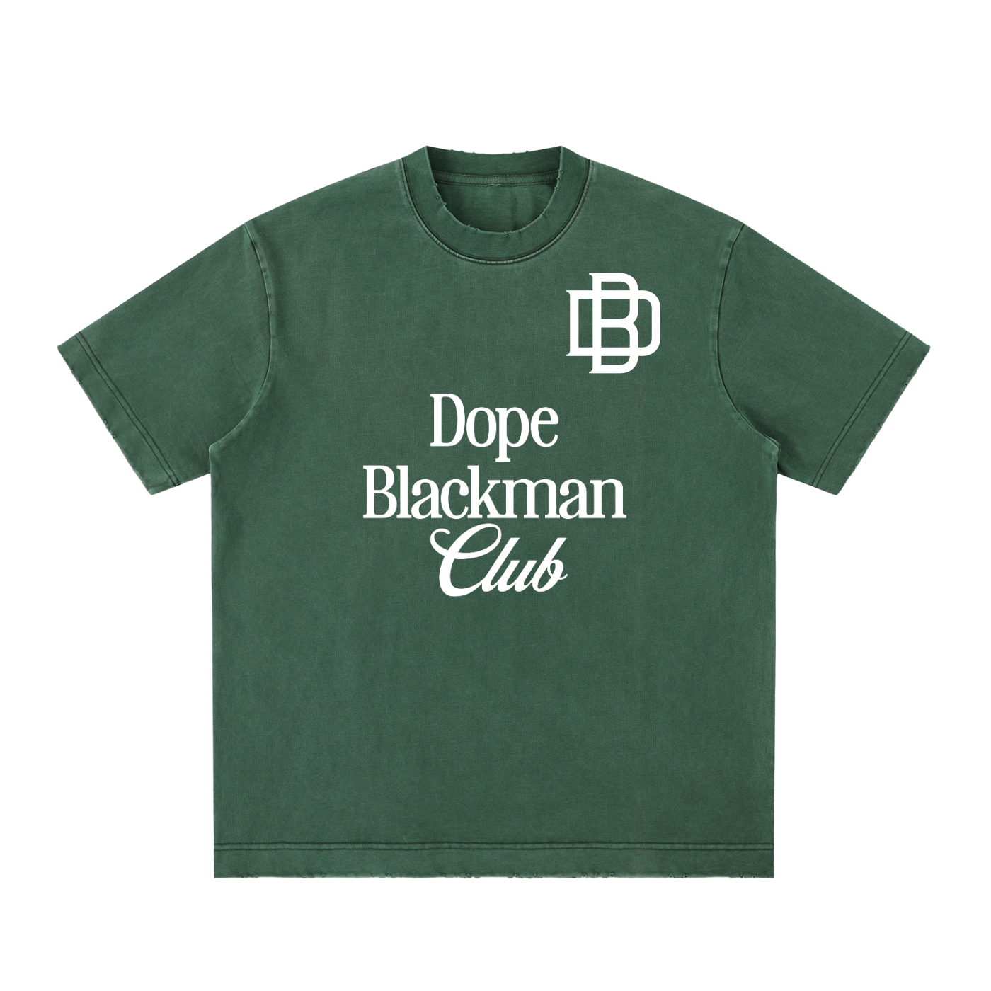 Dope Blackman Club Vintage Washed Frayed T-Shirt