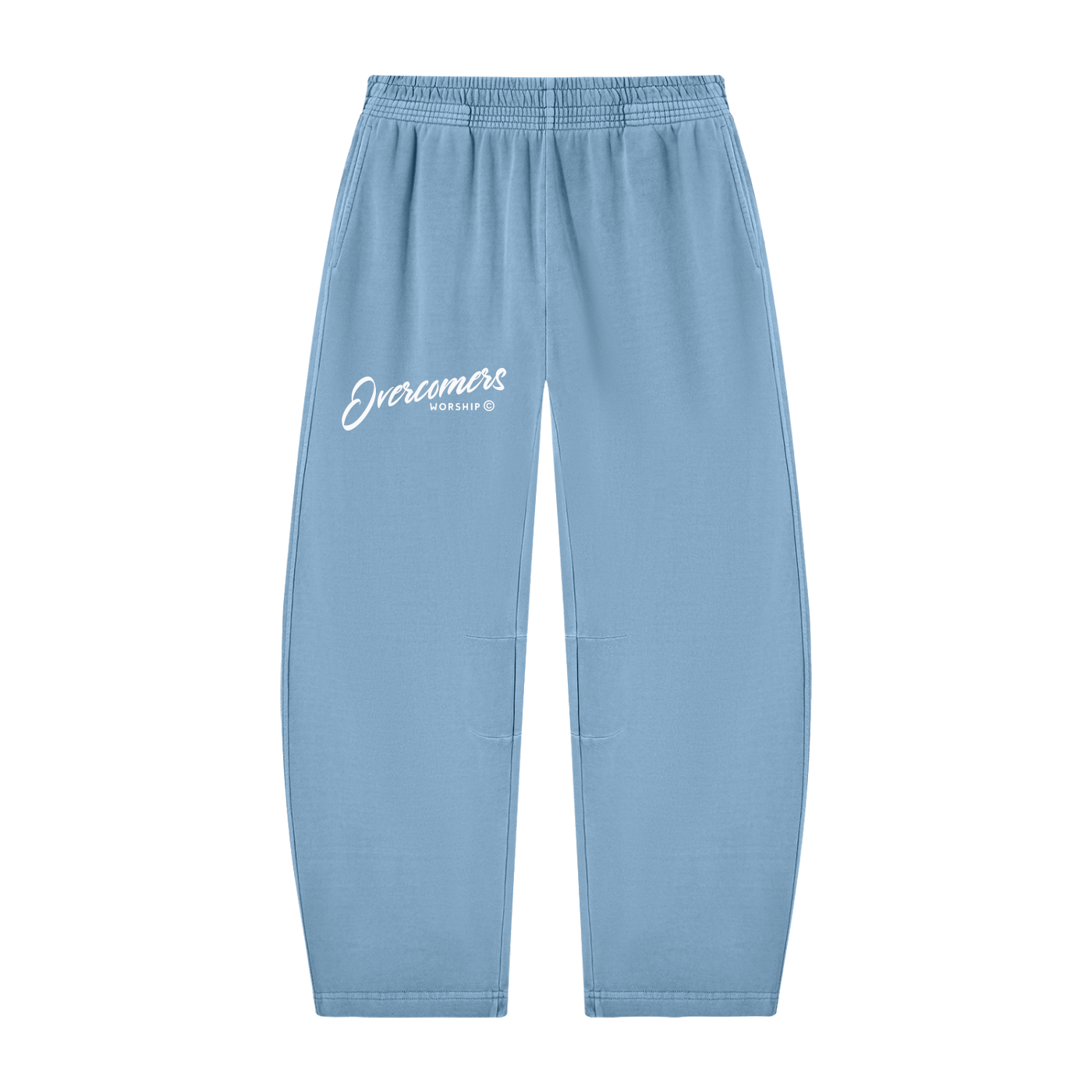 Overcomers Worship Vintage Washed Barrel Leg Sweatpants